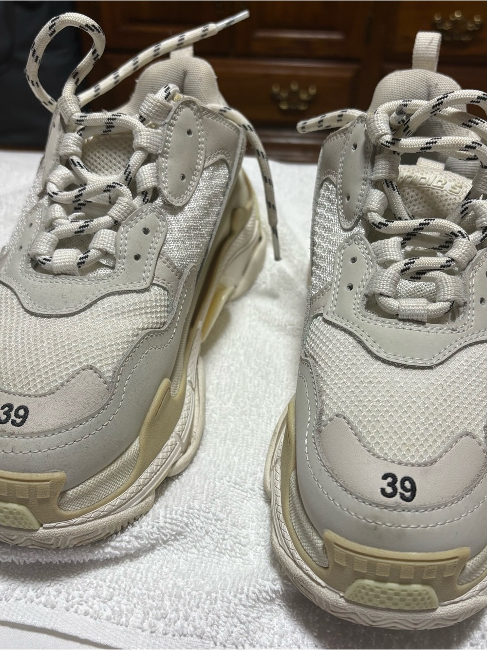 Authentic  Chunky Trainer Sneakers in Off-White/Cream
